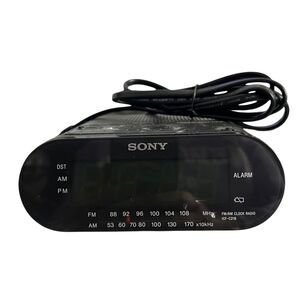 Sony Dream Machine Alarm ICF-C218 FM AM Clock Radio Black Auto Time Set